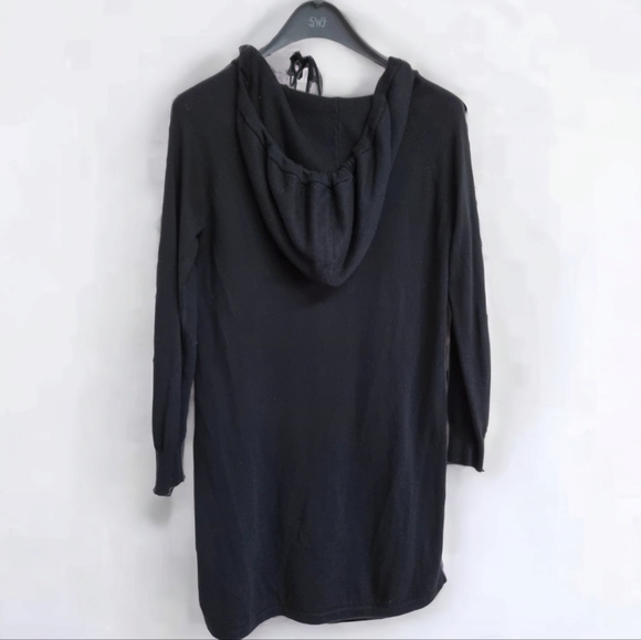 Roxy black knit hoodied jumper dress sz medium uk 10 - Picture 2 of 7